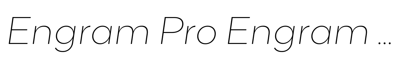 Engram Pro Engram Extralight Italic
